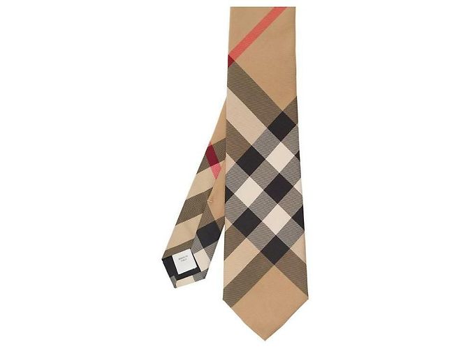 Burberry Classic Check Silk Tie White - view 4