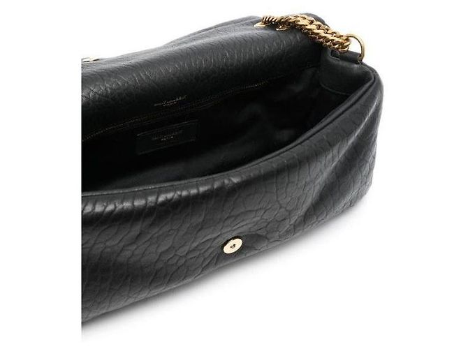 Saint Laurent Borsa media in pelle di agnello grana Nero - vista 7