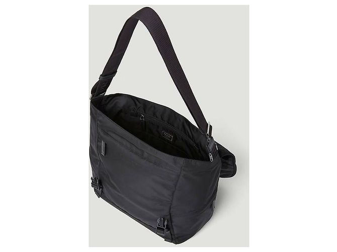 Prada Borsa a Spalla in Pelle Saffiano Re Nylon - vista 10