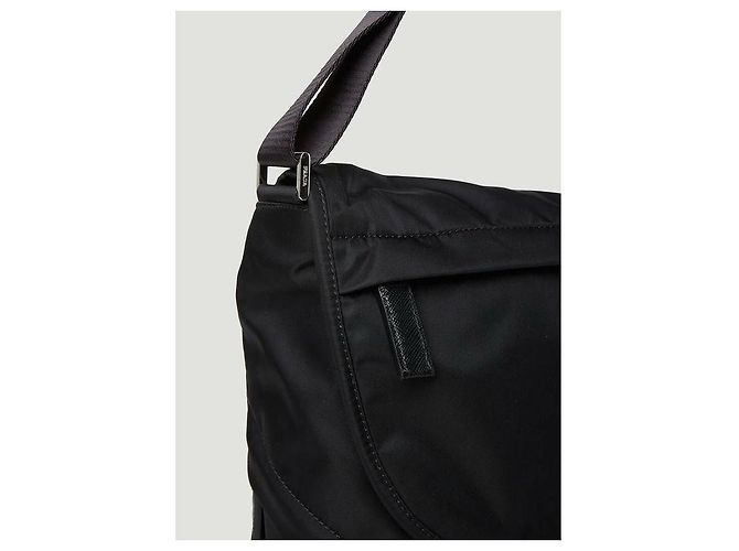 Prada Borsa a Spalla in Pelle Saffiano Re Nylon - vista 9