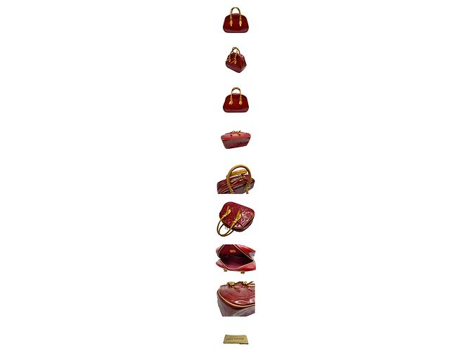 Louis Vuitton Borsa Tote Summit Drive Brevettata Rossa Rosso - vista 11