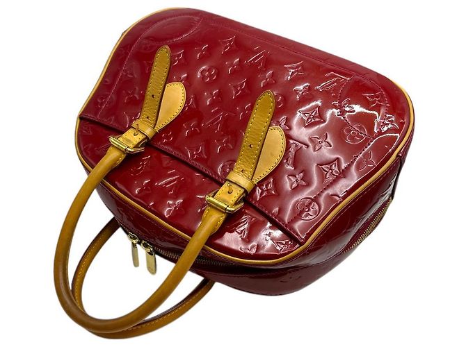 Louis Vuitton Borsa Tote Summit Drive Brevettata Rossa Rosso - vista 7