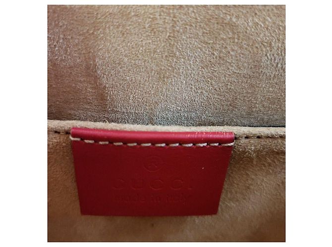 Gucci Sylvie Mini rote Handtasche mit Obergriff - Ansicht 11