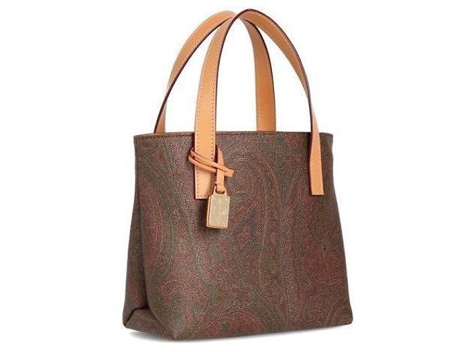 Etro Borsa Tote Paisley Marrone - vista 7