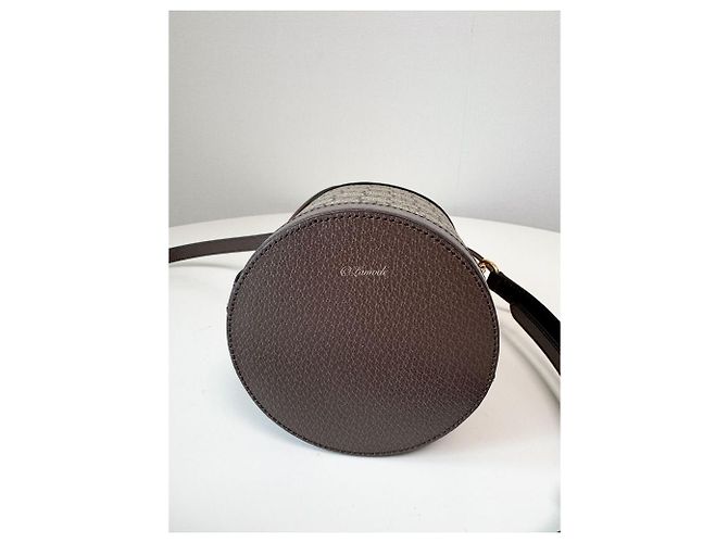 Gucci Mini borsa a secchiello Ophidia Marrone - vista 4