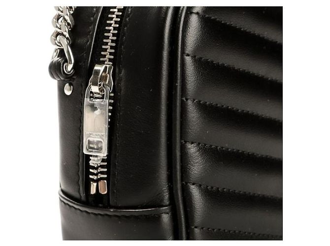 Saint Laurent Borsa a tracolla mini trapuntata con monogramma Nero - vista 10
