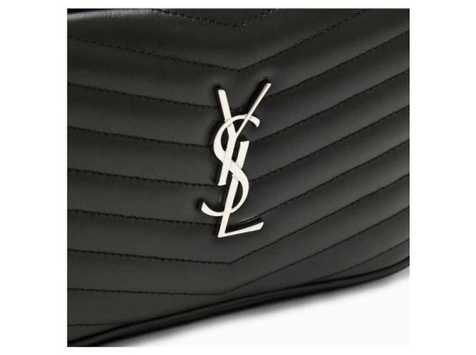 Saint Laurent Borsa a tracolla mini trapuntata con monogramma Nero - vista 11