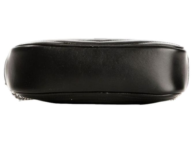Saint Laurent Borsa a tracolla mini trapuntata con monogramma Nero - vista 13