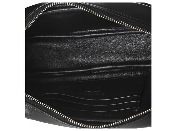 Saint Laurent Borsa a tracolla mini trapuntata con monogramma Nero - vista 9