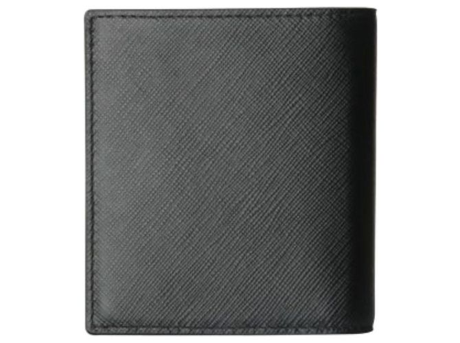 Prada Portafoglio QME in Saffiano Nero con Tocco Argento - vista 3