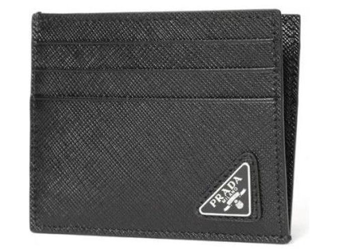 Prada Kartenhalter Triangle Logo Schwarz QHH - Ansicht 5