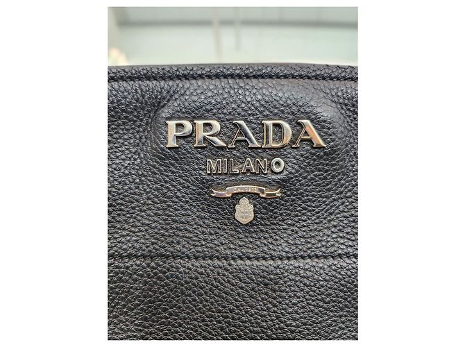 Prada Vitello Phoenix Small Bucket Shoulder Bag Black - view 19