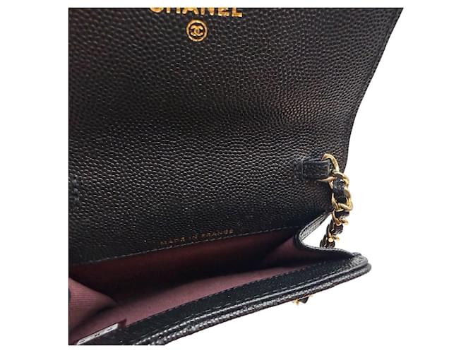 Chanel Mini borsa con zip Caviar Classic Chain Nera Nero - vista 9