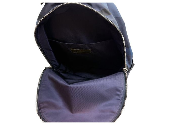 Valentino Rockstud Nylon Camouflage Rucksack Navy Blau - Ansicht 7