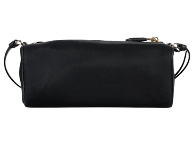 Prada Bolsa de Ombro com Logo Triangular Preto - vista 3