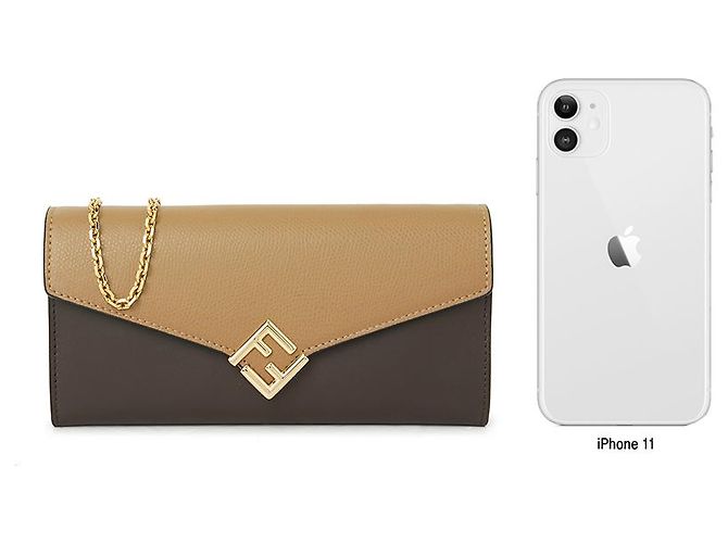 Fendi Cartera larga con cadena para mujeres - vista 10
