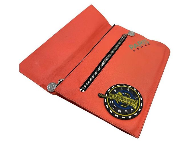 Kenzo Bolsa de mão com aba e logo em patch Multicor - vista 4