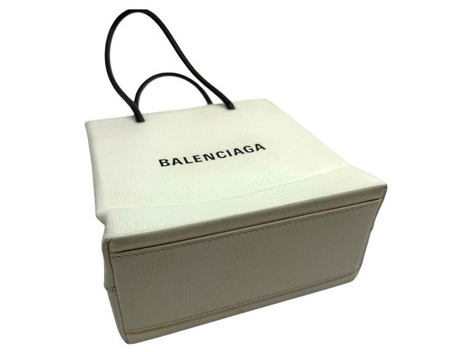 Balenciaga Borsa Tote XXS Bianca Bianco - vista 5