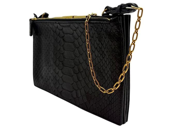 Céline Mini bolsa de corrente Python Preta Preto - vista 3