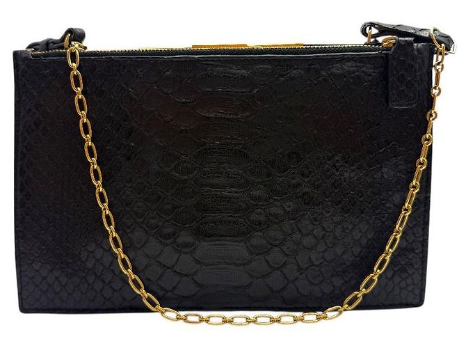 Céline Mini bolsa de corrente Python Preta Preto - vista 4