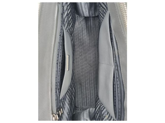 Prada Borsa tote e borsa a spalla Saffiano Lux grigia Marrone - vista 22