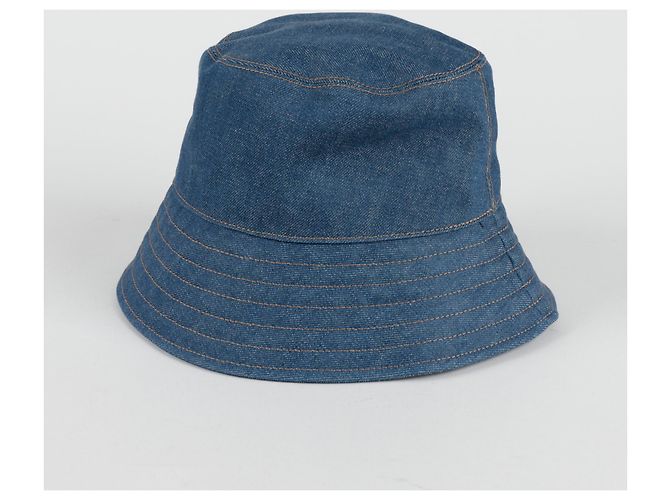 Salvatore Ferragamo Cappello bucket con patch logo Blu - vista 5