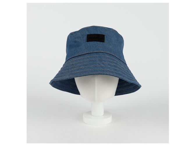 Salvatore Ferragamo Cappello bucket con patch logo Blu - vista 9
