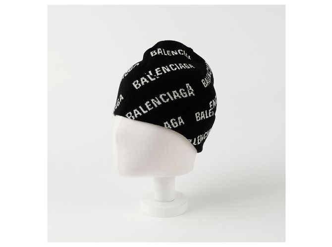 Balenciaga Beanie mit Allover-Logo Schwarz - Ansicht 10