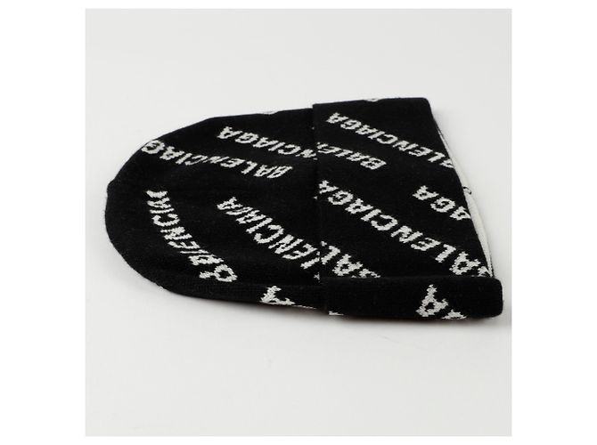 Balenciaga Beanie mit Allover-Logo Schwarz - Ansicht 4