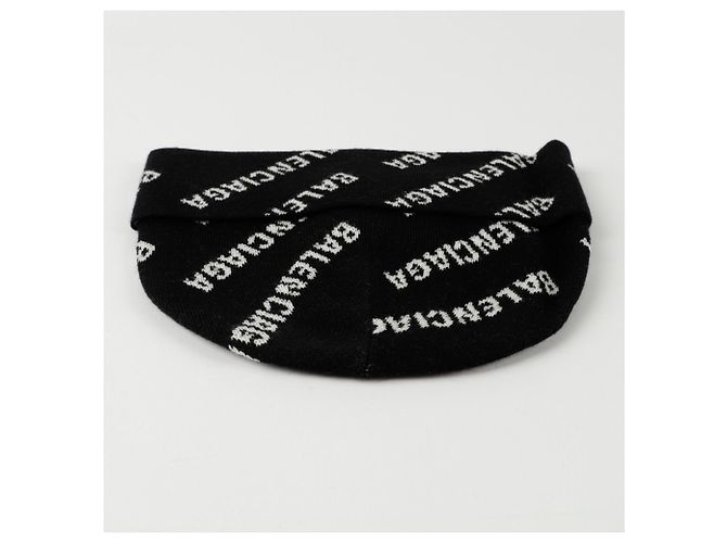 Balenciaga Beanie mit Allover-Logo Schwarz - Ansicht 5