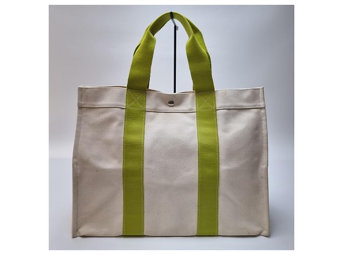 Market Hermès Bora Bora GM Canvas Tote Bag Grün Boston Bag (Reisetasche, Große Größe) - Ansicht 2
