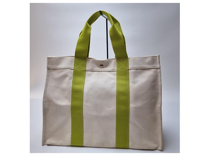 Market Hermès Bora Bora GM Canvas Tote Bag Grün Boston Bag (Reisetasche, Große Größe) - Ansicht 3