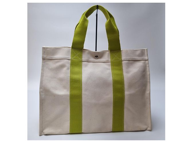 Market Hermès Bora Bora GM Canvas Tote Bag Grün Boston Bag (Reisetasche, Große Größe) - Ansicht 4