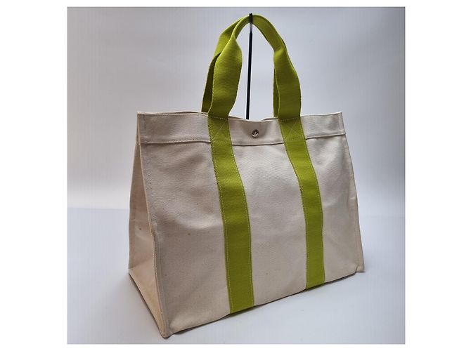Market Hermès Bora Bora GM Canvas Tote Bag Grün Boston Bag (Reisetasche, Große Größe) - Ansicht 5