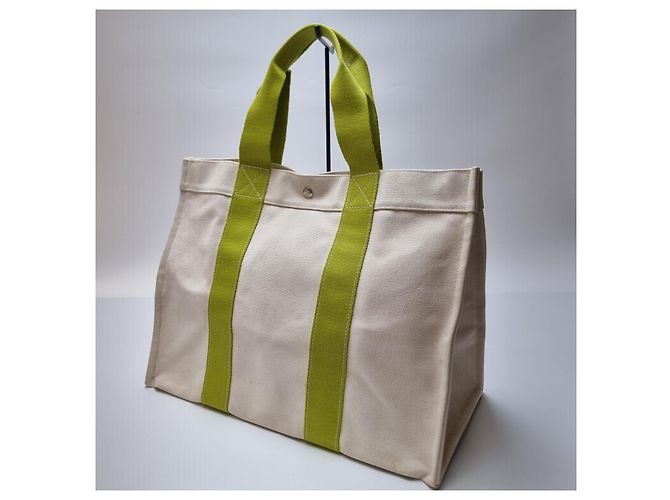 Market Hermès Bora Bora GM Canvas Tote Bag Grün Boston Bag (Reisetasche, Große Größe) - Ansicht 6