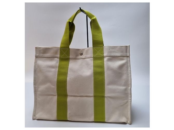 Market Hermès Bora Bora GM Canvas Tote Bag Grün Boston Bag (Reisetasche, Große Größe) - Ansicht 8
