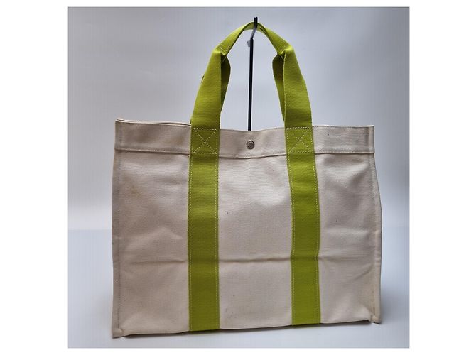 Market Hermès Bora Bora GM Canvas Tote Bag Grün Boston Bag (Reisetasche, Große Größe) - Ansicht 9