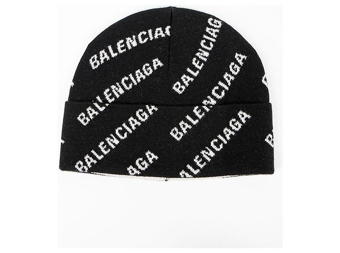 Balenciaga Berretto con logo allover Nero - vista 2