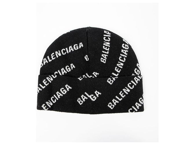Balenciaga Berretto con logo allover Nero - vista 3