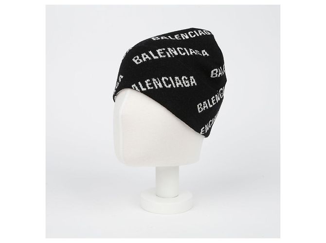 Balenciaga Berretto con logo allover Nero - vista 6