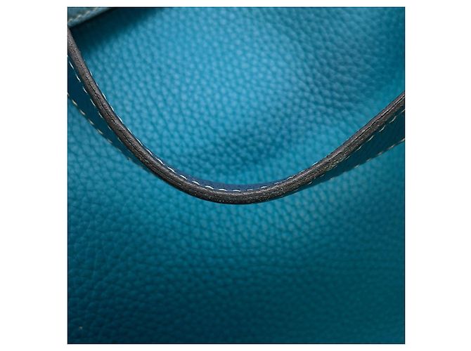 Borsa Tote Hermès Kara Double Sens 45 Blu - vista 11