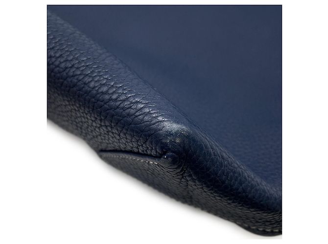 Borsa Tote Hermès Kara Double Sens 45 Blu - vista 12
