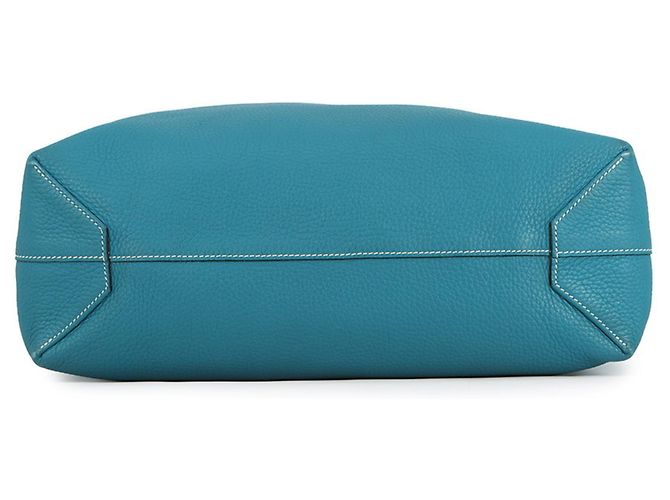Borsa Tote Hermès Kara Double Sens 45 Blu - vista 4