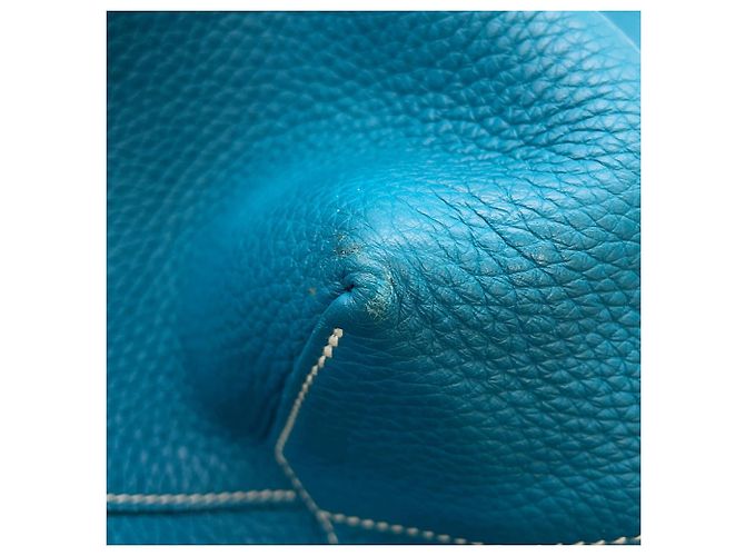 Borsa Tote Hermès Kara Double Sens 45 Blu - vista 8