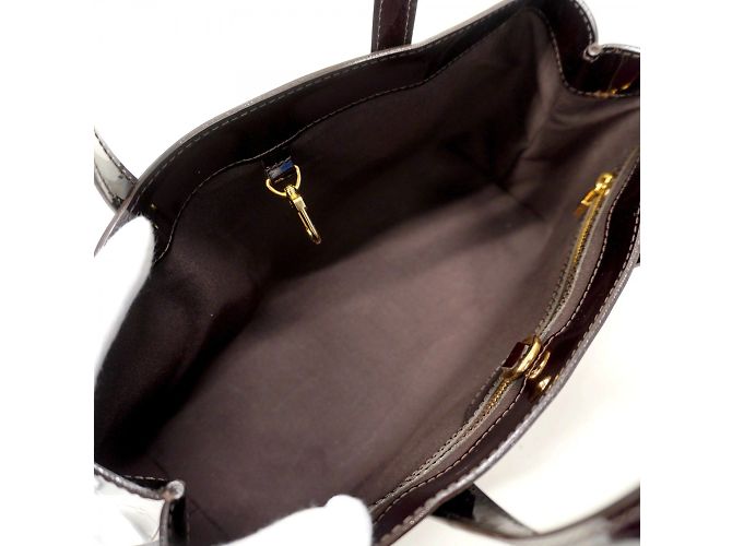 Borsa Tote Vernis Wilshire PM di Louis Vuitton Bordò - vista 4
