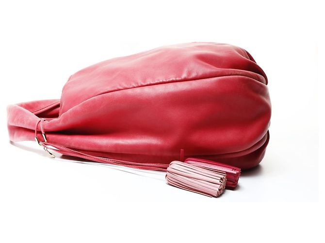 Borsa a Spalla in Pelle Morbida Anagram Loewe Rosso - vista 3