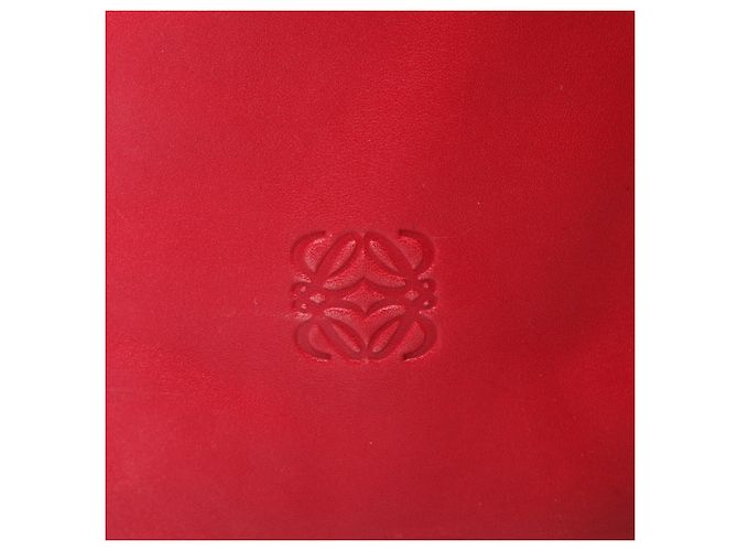 Borsa a Spalla in Pelle Morbida Anagram Loewe Rosso - vista 7