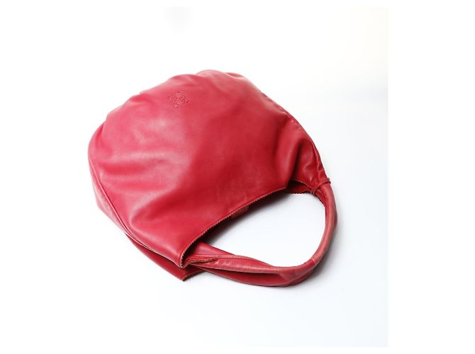 Borsa a Spalla in Pelle Morbida Anagram Loewe Rosso - vista 9
