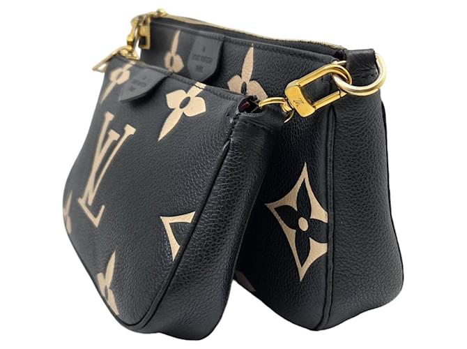 Louis Vuitton Monogram Empreinte Multi Pochette Accessori Nero Beige - vista 2
