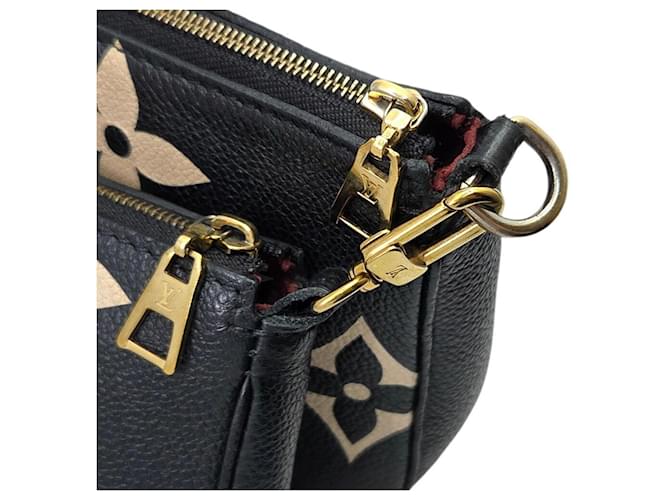 Louis Vuitton Monogram Empreinte Multi Pochette Accessori Nero Beige - vista 7